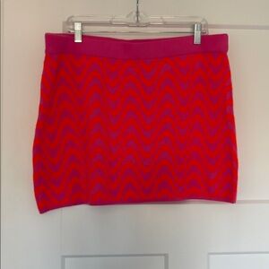 H&M Vibrant Pink and Orange Mini Skirt